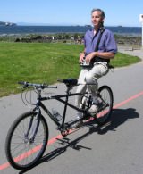 Mike on a joy ride with his accessible GPS device