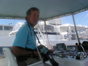 Mike at the helm