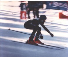 Mike holds the record for downhill blind speed skiing of 65 MPH