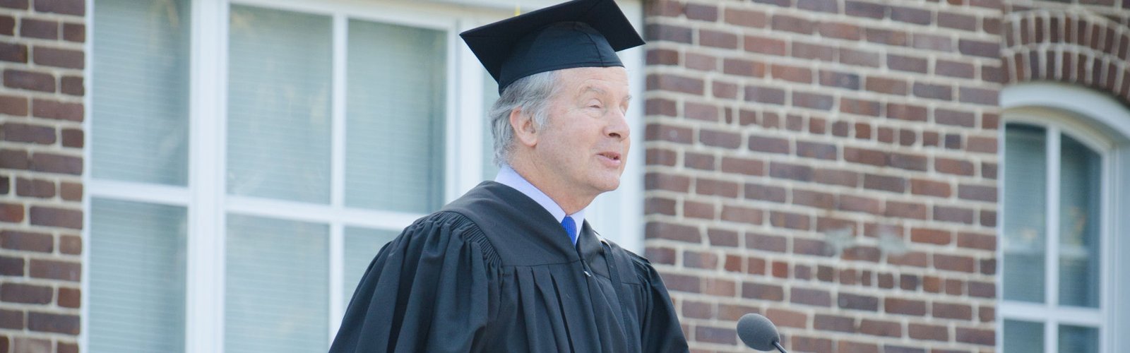 Mike delivering the commencement Keynote speech at Coker University